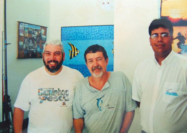 Dico, Marcos Réia e Alexandre na Mar & Rio Pesca