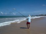 Trabalhando um Pampo. Surfcasting!